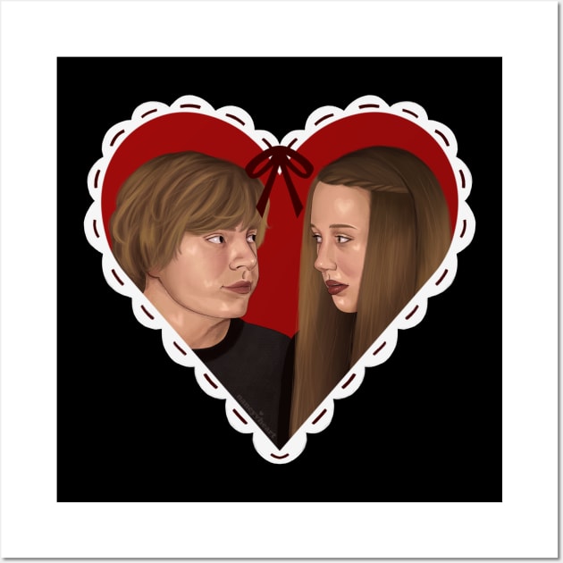 Violet and Tate Heart Wall Art by thelamehuman